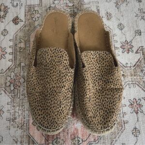 Leopard Print Espadrille Mules